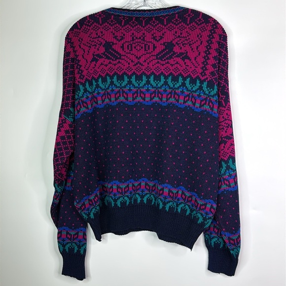 Vintage Falls Creek Reindeer Crewneck Sweater L/XL - Picture 4 of 7